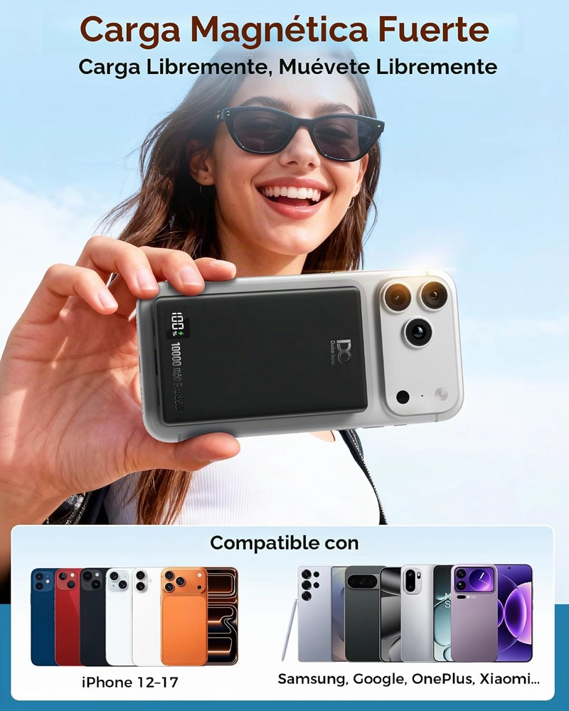 CARGADOR PORTATIL DE CARGA RAPIDA INALAMBRICO MAGNE TICO DEL BANCO 10000MAH DEL PODER DE PD 35W - 2