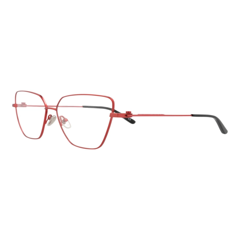 MARCOS OPTICOS METALICOS BALENCIAGA CON FORMA DE OJO DE GATO PARA MUJER EN ROJO ROJO Y TRANSPARENTE - 2