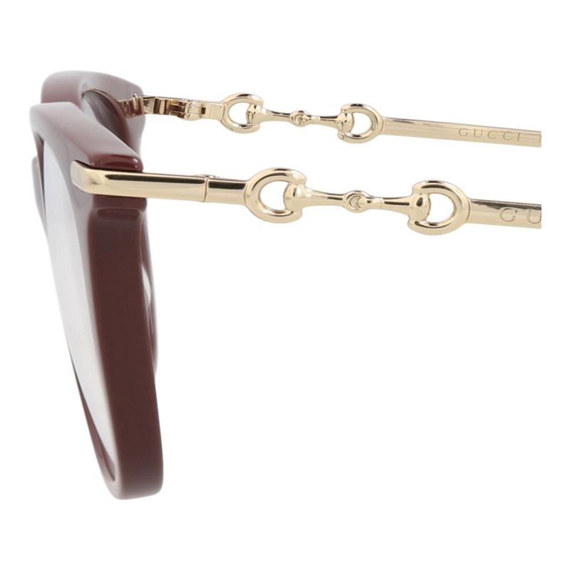 MONTURAS OPTICAS DE ACETATO GUCCI CON MONTURA CUADRADA PARA MUJER EN MARRON DORADO TRANSPARENTE - 4