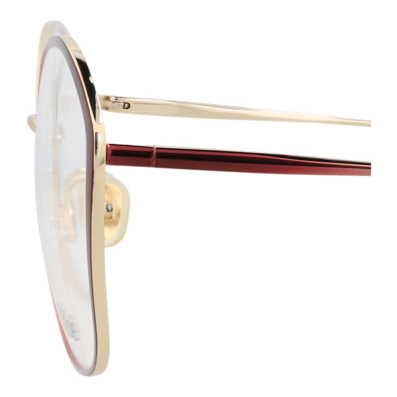 MARCOS OPTICOS METALICOS CHLOE  CON MARCO CUADRADO PARA MUJER EN COLOR BURDEOS BURDEOS TRANSPARENTE - 4