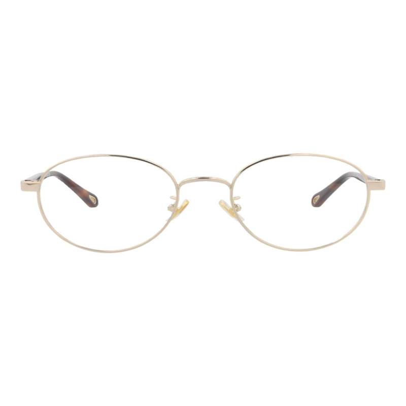 MARCOS OPTICOS METALICOS CON MARCO REDONDO CHLOE  PARA MUJER EN COLOR DORADO HAVANA TRANSPARENT - 1