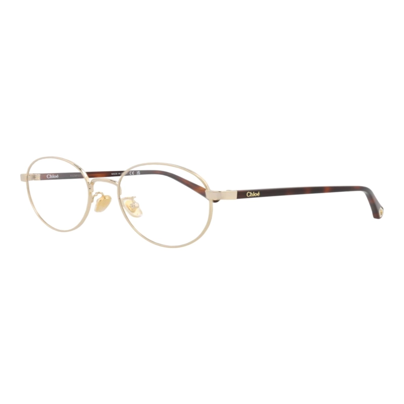 MARCOS OPTICOS METALICOS CON MARCO REDONDO CHLOE  PARA MUJER EN COLOR DORADO HAVANA TRANSPARENT - 2