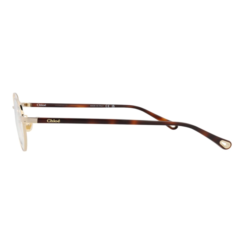 MARCOS OPTICOS METALICOS CON MARCO REDONDO CHLOE  PARA MUJER EN COLOR DORADO HAVANA TRANSPARENT - 3