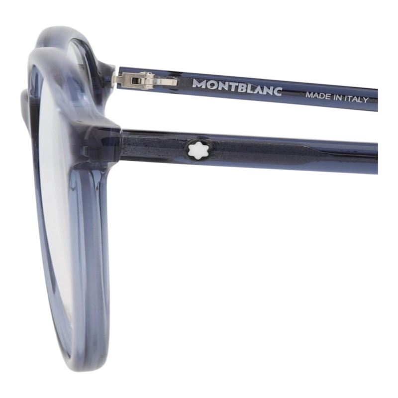 MONTURAS OPTICAS MONTBLANC DE ACETATO RECICLADO CON MARCO REDONDO PARA HOMBRE EN AZUL AZUL - 4