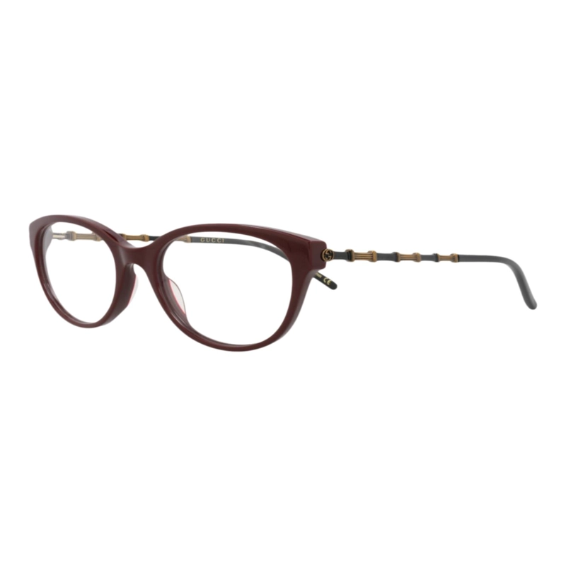 MONTURAS OPTICAS DE ACETATO GUCCI CON FORMA DE OJO DE GATO PARA MUJER EN COLOR BURDEOS DORADO - 2