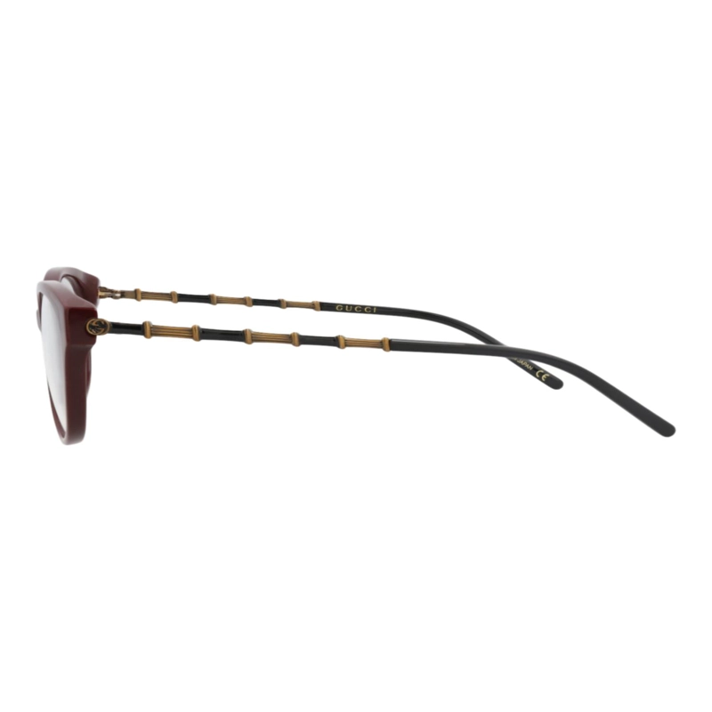 MONTURAS OPTICAS DE ACETATO GUCCI CON FORMA DE OJO DE GATO PARA MUJER EN COLOR BURDEOS DORADO - 3