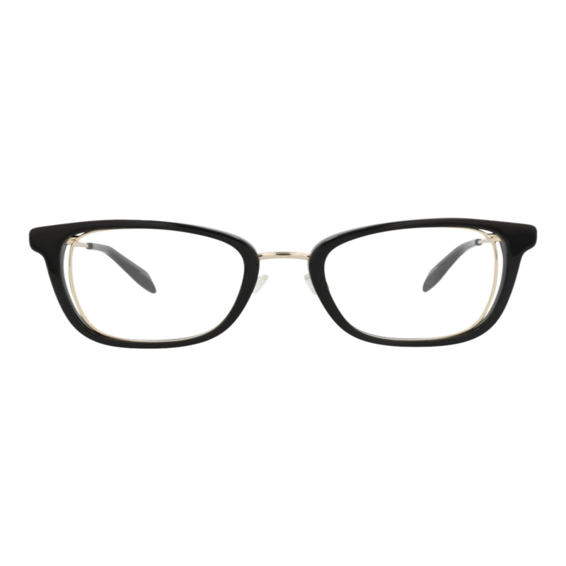 MONTURAS OPTICAS DE ACETATO CON MONTURA CUADRADA PARA MUJER DE ALEXANDER MCQUEEN COLOR NEGRO DORADO - 1