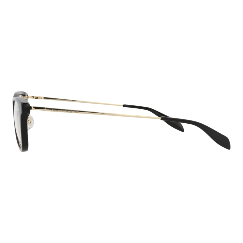 MONTURAS OPTICAS DE ACETATO CON MONTURA CUADRADA PARA MUJER DE ALEXANDER MCQUEEN COLOR NEGRO DORADO - 3