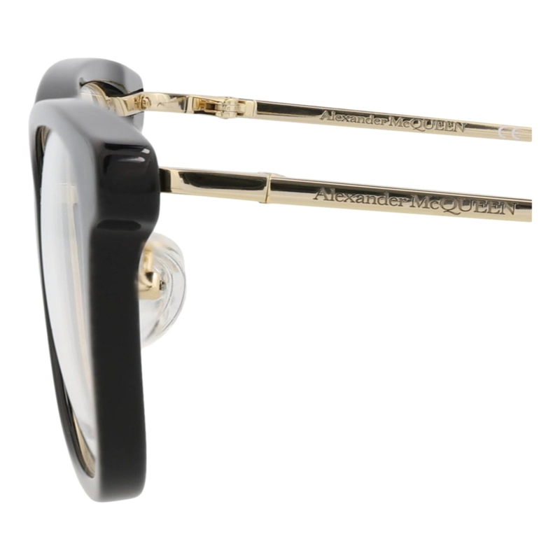 MONTURAS OPTICAS DE ACETATO CON MONTURA CUADRADA PARA MUJER DE ALEXANDER MCQUEEN COLOR NEGRO DORADO - 4