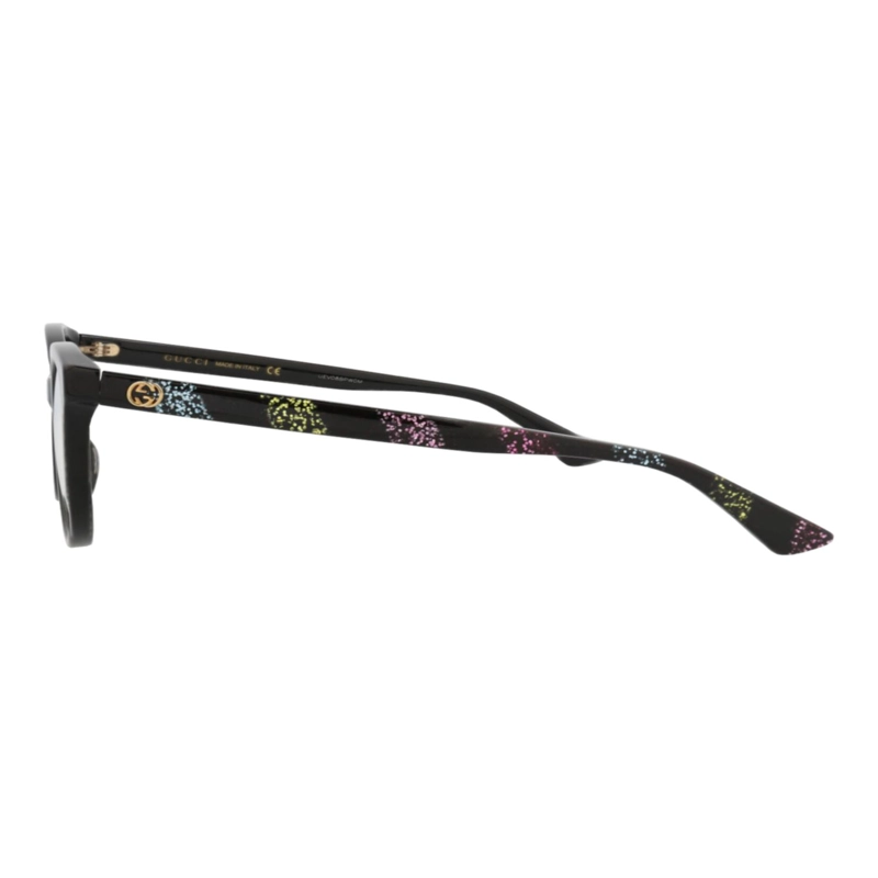MONTURAS OPTICAS GUCCI DE ACETATO CON MONTURA REDONDA PARA MUJER EN NEGRO MULTICOLOR Y TRANSPARENTE - 3