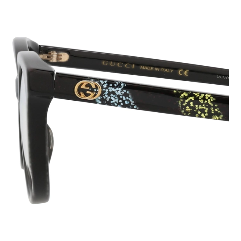 MONTURAS OPTICAS GUCCI DE ACETATO CON MONTURA REDONDA PARA MUJER EN NEGRO MULTICOLOR Y TRANSPARENTE - 4