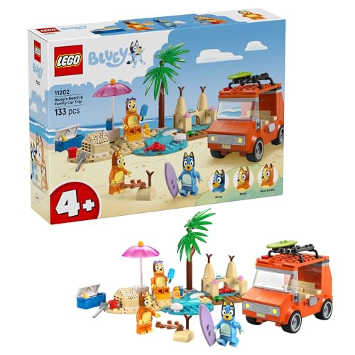 LEGO BLUEY VIAJE EN AUTO FAMILIAR Y PLAYA DE BLUEY JUGUETE DE CONSTRUCCION EDUCATIVO PARA NIÑOS - 1