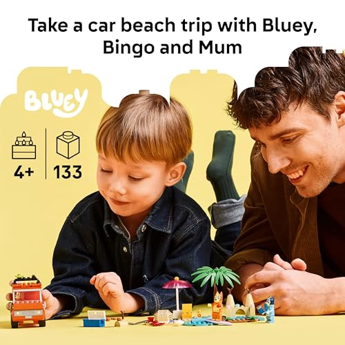 LEGO BLUEY VIAJE EN AUTO FAMILIAR Y PLAYA DE BLUEY JUGUETE DE CONSTRUCCION EDUCATIVO PARA NIÑOS - 2