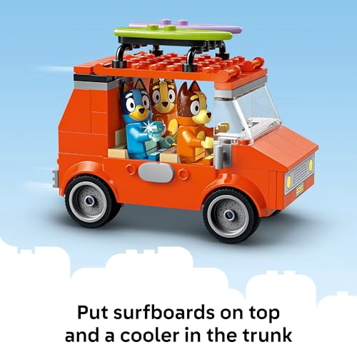 LEGO BLUEY VIAJE EN AUTO FAMILIAR Y PLAYA DE BLUEY JUGUETE DE CONSTRUCCION EDUCATIVO PARA NIÑOS - 5