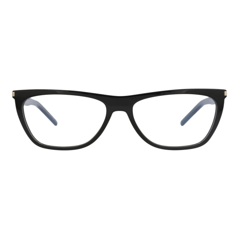 SAINT LAURENT MONTURA CUADRADA DE ACETATO PARA MUJER EN NEGRO NEGRO TRANSPARENTE - 1
