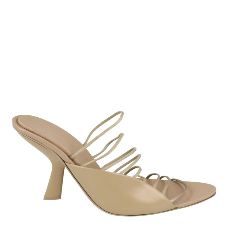CALZADO FERRAGAMO ALTAIRE STRAPPY MULES PARA MUJER EN COLOR BEIGE CAQUI - 1