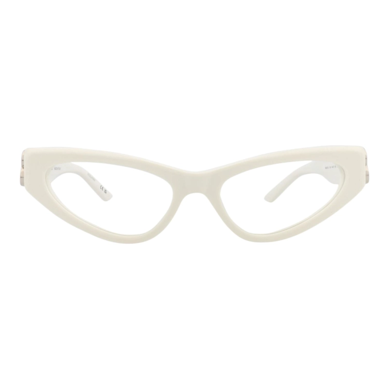 MONTURAS OPTICAS DE ACETATO RECICLADO BALENCIAGA CON FORMA DE OJO DE GATO PARA MUJER EN BLANCO - 1