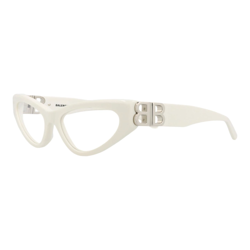 MONTURAS OPTICAS DE ACETATO RECICLADO BALENCIAGA CON FORMA DE OJO DE GATO PARA MUJER EN BLANCO - 2