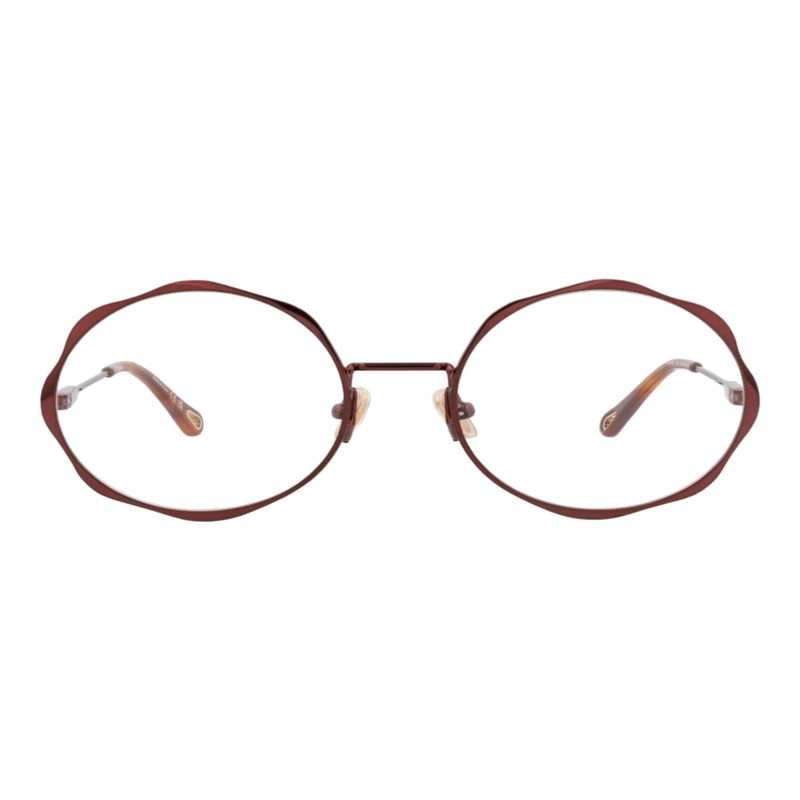 MARCOS OPTICOS METALICOS CON MARCO REDONDO CHLOE  PARA MUJER EN MARRON MARRON Y TRANSPARENTE - 1