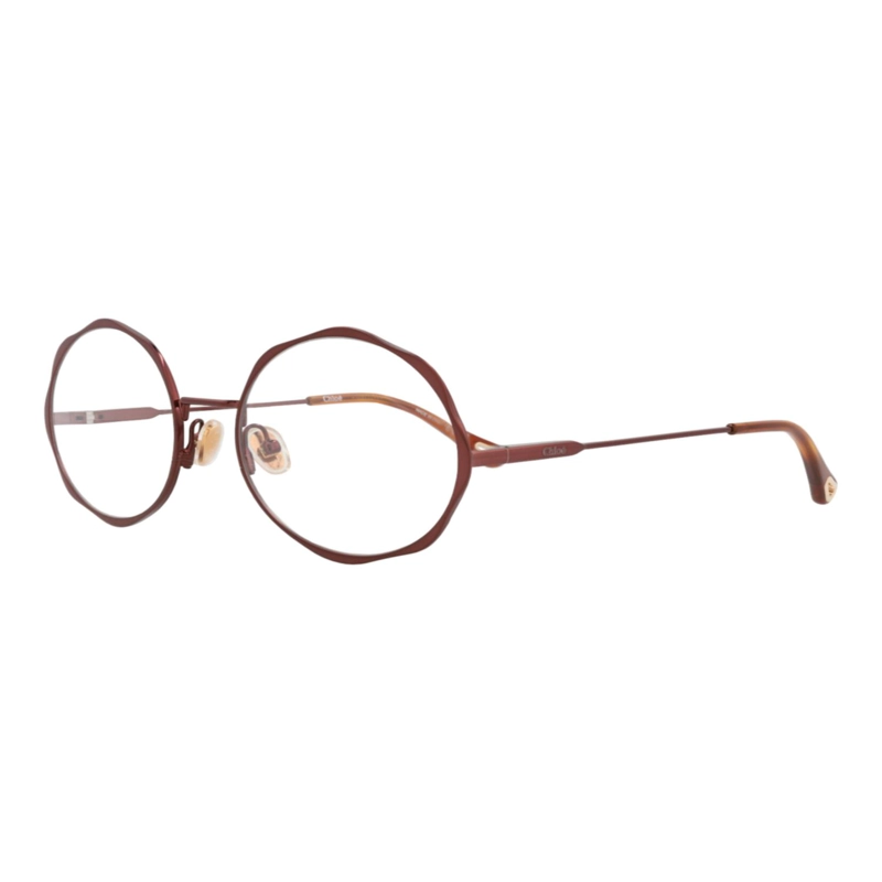 MARCOS OPTICOS METALICOS CON MARCO REDONDO CHLOE  PARA MUJER EN MARRON MARRON Y TRANSPARENTE - 2
