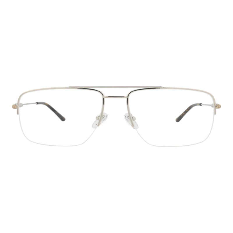 MARCOS OPTICOS METALICOS GUCCI CON MARCO DE AVIADOR PARA MUJER EN PLATA PLATEADA Y TRANSPARENTE - 1