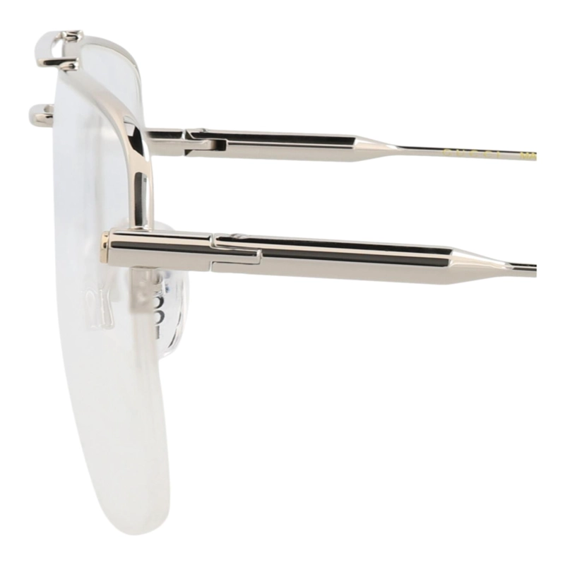 MARCOS OPTICOS METALICOS GUCCI CON MARCO DE AVIADOR PARA MUJER EN PLATA PLATEADA Y TRANSPARENTE - 4