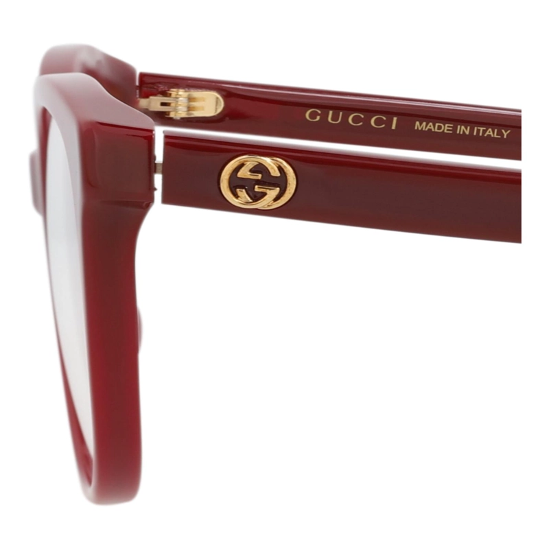 MONTURAS OPTICAS DE ACETATO CON MONTURA REDONDA DE GUCCI PARA MUJER EN BURDEOS BURDEOS TRANSPARENTE - 4