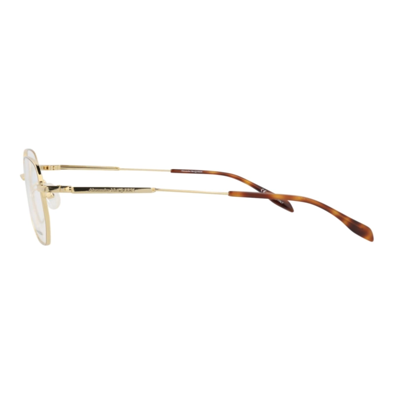 MARCOS OPTICOS METALICOS CON MARCO REDONDO ALEXANDER MCQUEEN PARA HOMBRE EN DORADO DORADO - 3