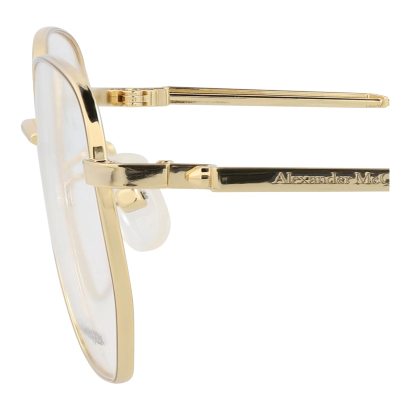 MARCOS OPTICOS METALICOS CON MARCO REDONDO ALEXANDER MCQUEEN PARA HOMBRE EN DORADO DORADO - 4