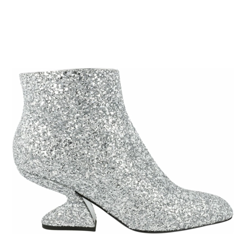 BOTINES FERRAGAMO SAL 85 CON PURPURINA PARA MUJER EN COLOR PLATEADO - 1