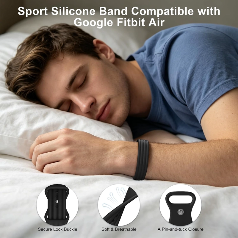 BANDAS DE SILICONA DEPORTIVAS COMPATIBLES CON GOOGLE FITBIT AIR, CORREA DE REPUESTO SUAVE - 2