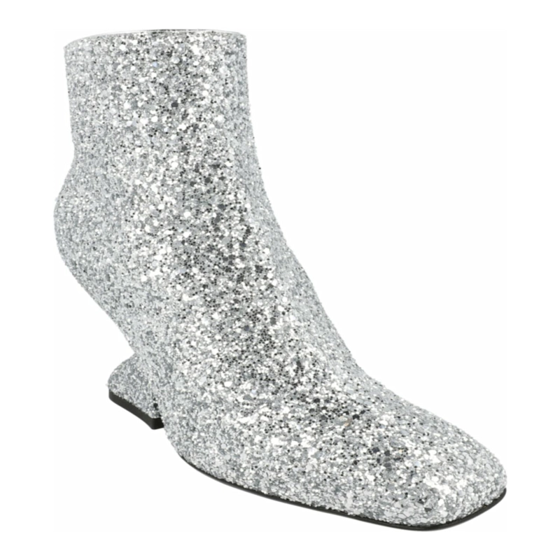 BOTINES FERRAGAMO SAL 85 CON PURPURINA PARA MUJER EN COLOR PLATEADO - 2