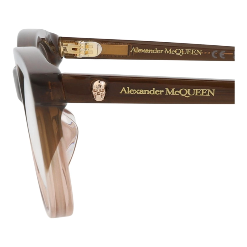 MONTURAS OPTICAS DE ACETATO CON MARCO CUADRADO ALEXANDER MCQUEEN PARA MUJER COLOR MARRON MARRON - 4
