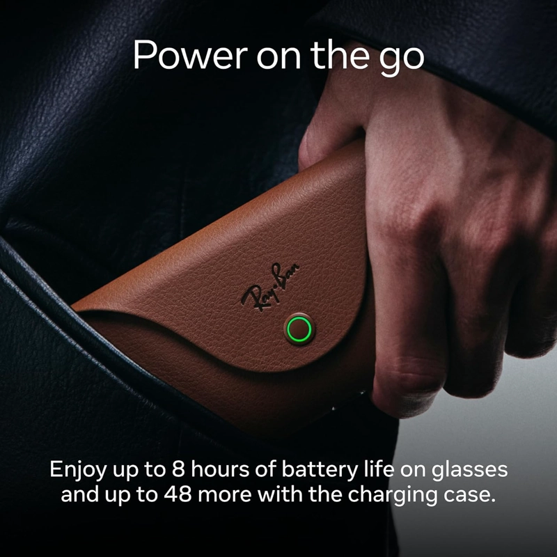 RAY-BAN META GEN 2 , WAYFARER, EFECTO MATE BLACK SMART AI GLASSES PARA MEN, WOMEN 2X BATTERY LIFE - 3