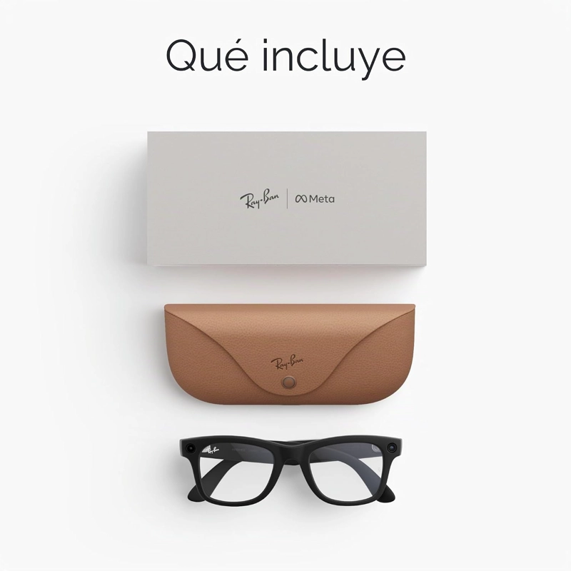 RAY-BAN META GEN 2 , WAYFARER, EFECTO MATE BLACK SMART AI GLASSES PARA MEN, WOMEN 2X BATTERY LIFE - 6