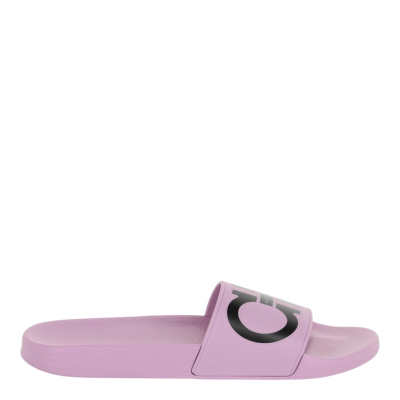 CALZADO FERRAGAMO GROOVY DUAL GANCINI SLIDES PARA MUJER EN COLOR ROSA - 1