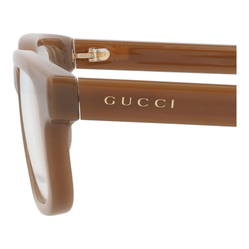 MONTURAS OPTICAS DE INYECCION DE MARCO CUADRADO GUCCI PARA HOMBRE EN MARRON MARRON TRANSPARENTE - 4
