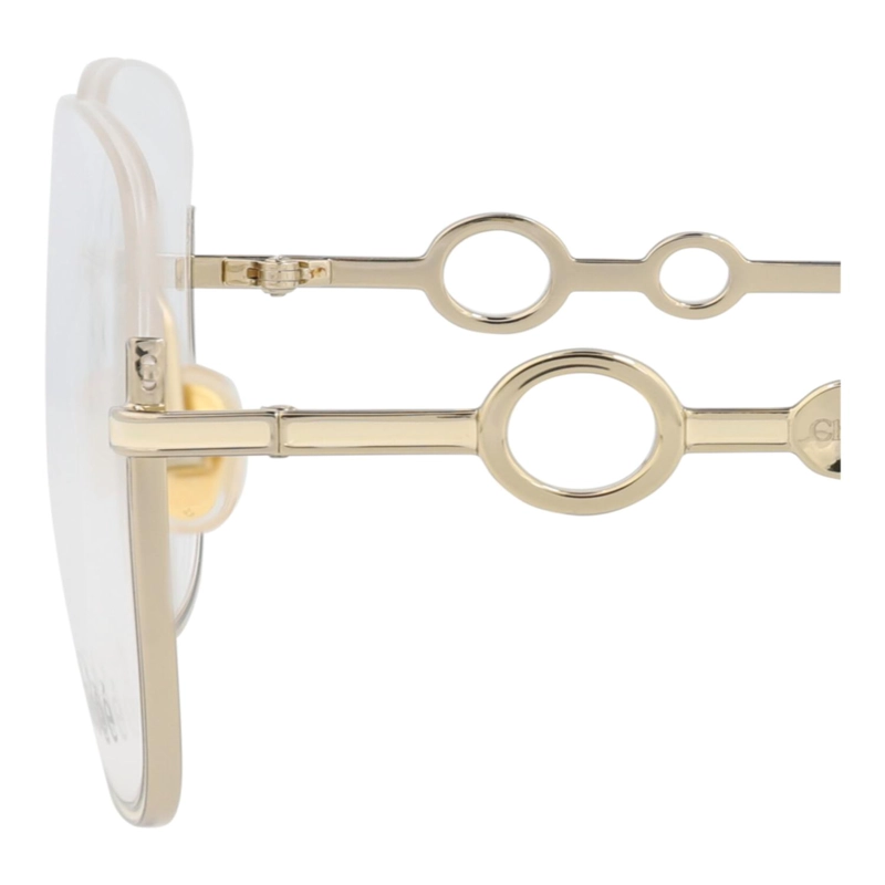 MARCOS OPTICOS METALICOS CHLOE  CON MARCO CUADRADO PARA MUJER EN DORADO DORADO TRANSPARENTE - 4