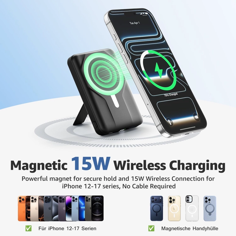 PARA CARGADOR PORTATIL MAGSAFE, BANCO DE ENERGIA MAGNE TICO DE 10000 - 3