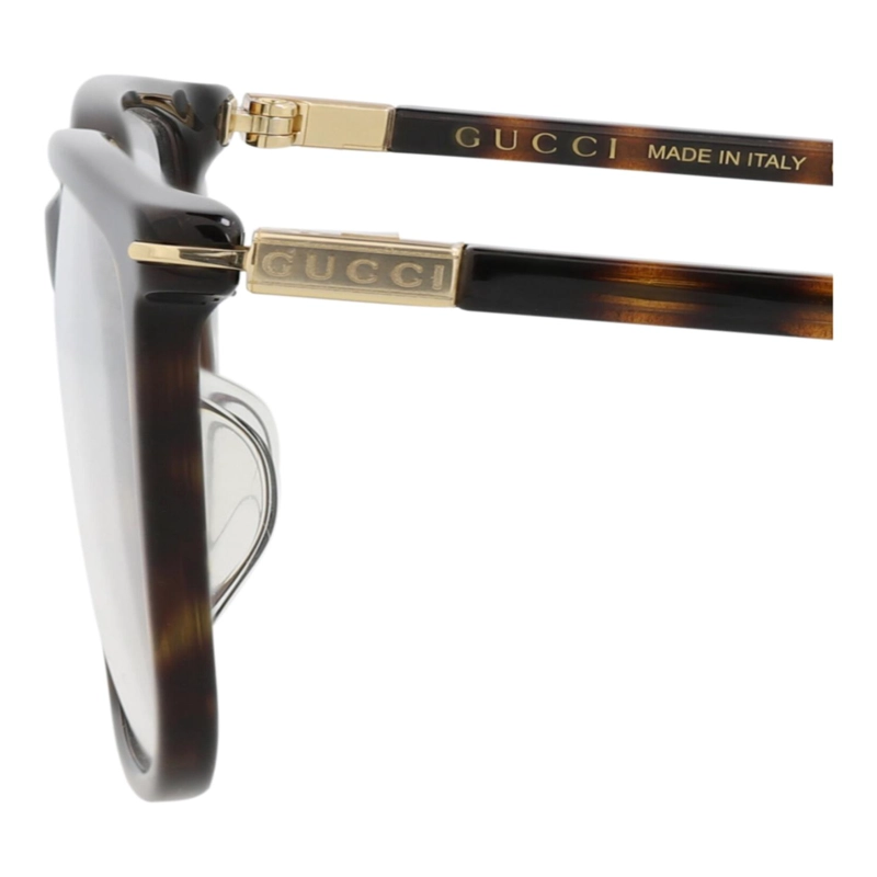 MONTURAS OPTICAS GUCCI DE ACETATO RECICLADO CON MARCO CUADRADO PARA HOMBRE EN COLOR HAVANA GOLD - 4