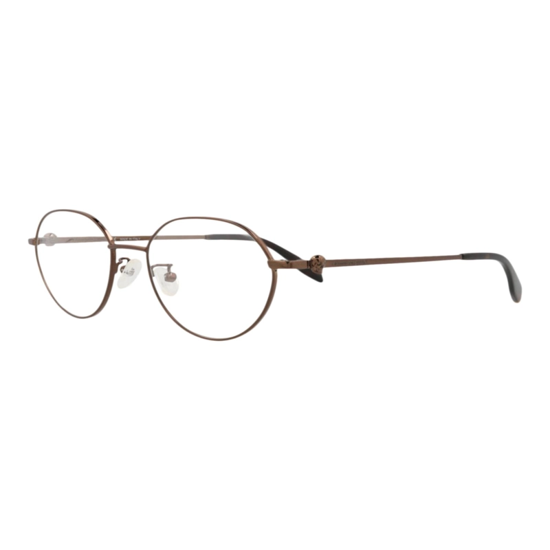 MARCOS OPTICOS METALICOS CON MARCO REDONDO ALEXANDER MCQUEEN PARA HOMBRE Y MUJER EN MARRON MARRON - 2
