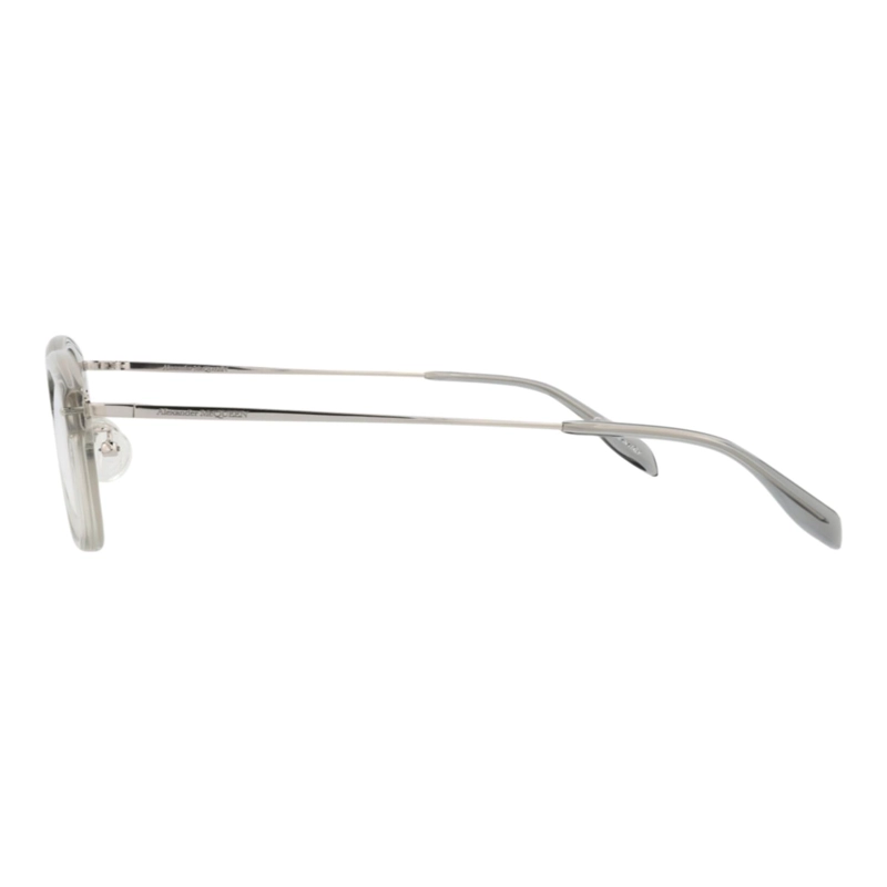 MONTURAS OPTICAS DE ACETATO CON MARCO REDONDO ALEXANDER MCQUEEN PARA HOMBRE COLOR GRIS PLATEADO - 3