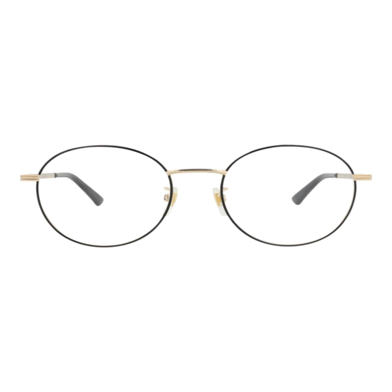 MARCOS OPTICOS METALICOS CON MARCO REDONDO GUCCI PARA HOMBRE EN NEGRO DORADO TRANSPARENTE - 1