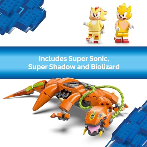 LEGO SONIC THE HEDGEHOG SUPER SHADOW VS BIOLIZARD REGALO DE JUGADOR PARA NIÑOS Y NIÑAS DIVERTIDO - 6