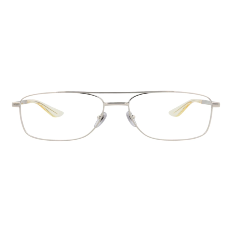 MONTURAS OPTICAS METALICAS GUCCI AVIATORFRAME PARA HOMBRE EN PLATA PLATEADA Y TRANSPARENTE - 1