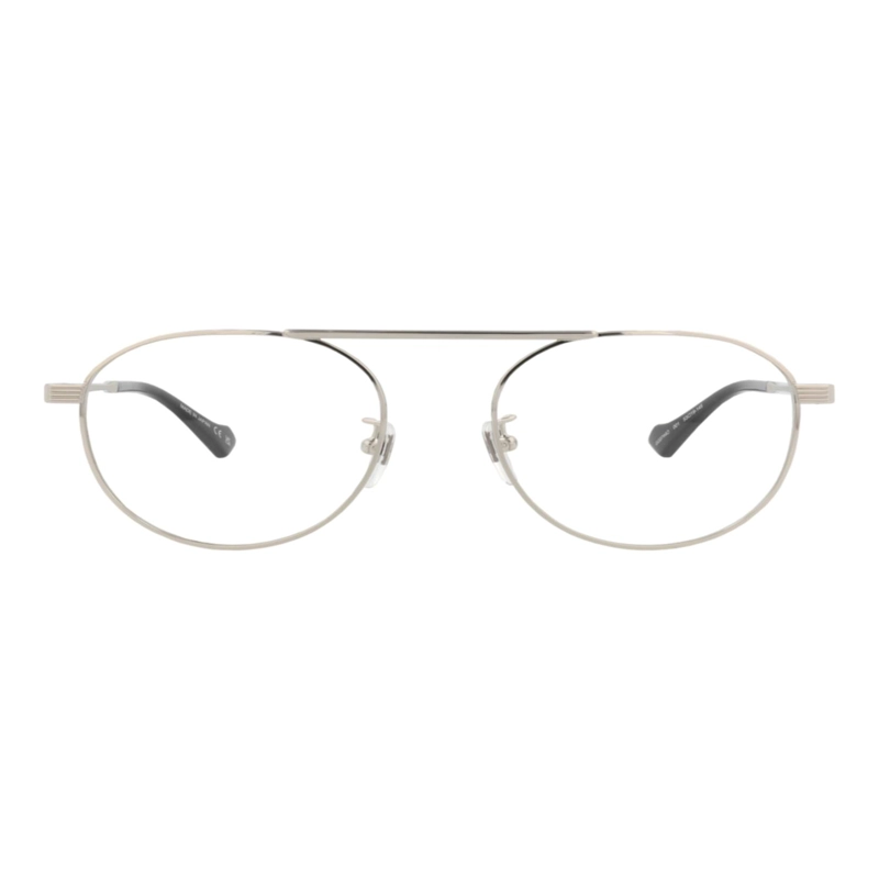 MARCOS OPTICOS METALICOS CON MARCO REDONDO GUCCI PARA HOMBRE EN PLATA PLATEADA TRANSPARENTE - 1