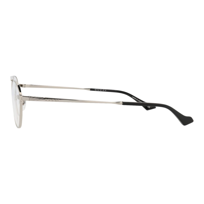 MARCOS OPTICOS METALICOS CON MARCO REDONDO GUCCI PARA HOMBRE EN PLATA PLATEADA TRANSPARENTE - 3