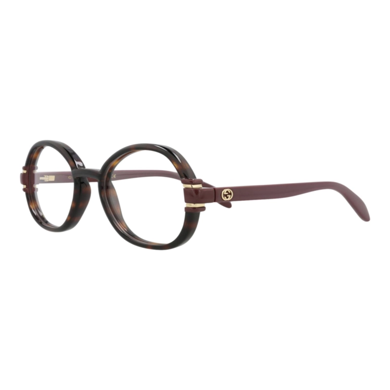 MONTURAS OPTICAS DE INYECCION DE MARCO REDONDO GUCCI PARA MUJER EN MARRON HABANA TRANSPARENTE - 2
