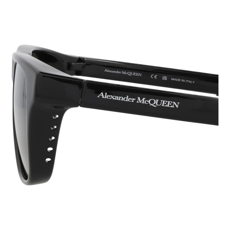 GAFAS DE SOL INYECTABLES CON MONTURA CUADRADA DE ALEXANDER MCQUEEN PARA HOMBRE Y MUJER EN NEGRO - 4