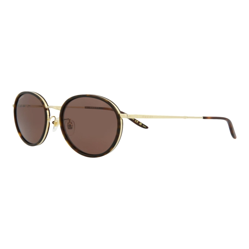 GAFAS DE SOL GUCCI DE ACETATO CON MONTURA REDONDA PARA HOMBRE EN HAVANA GOLD BROWN - 2